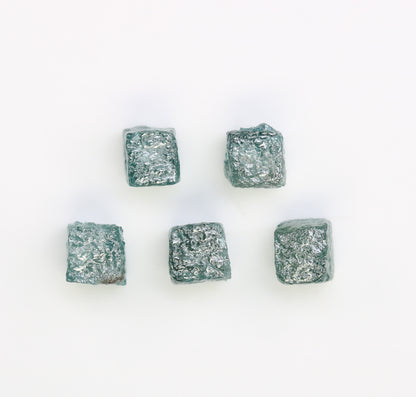 3.90 CT Blue Rough Raw Cube Diamond For Engagement Ring - JayKrishna Diamond