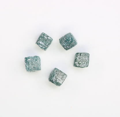 3.90 CT Blue Rough Raw Cube Diamond For Engagement Ring - JayKrishna Diamond