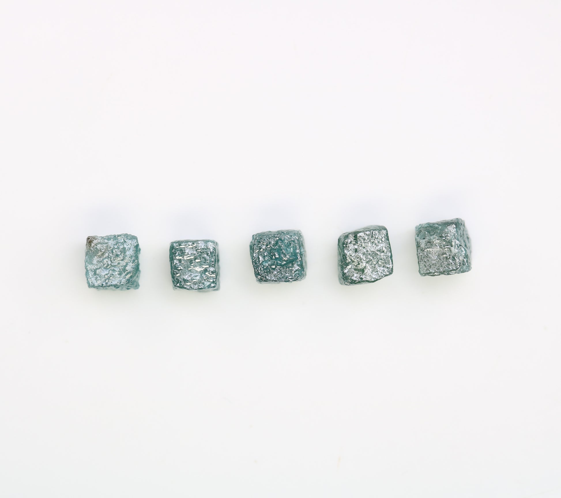 3.90 CT Blue Rough Raw Cube Diamond For Engagement Ring - JayKrishna Diamond