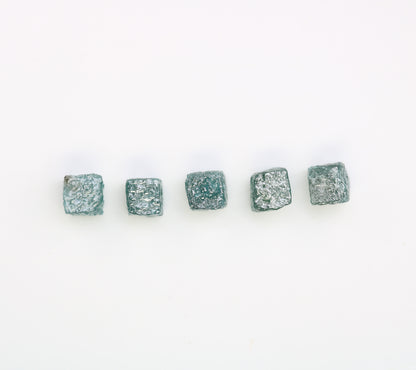 3.90 CT Blue Rough Raw Cube Diamond For Engagement Ring - JayKrishna Diamond
