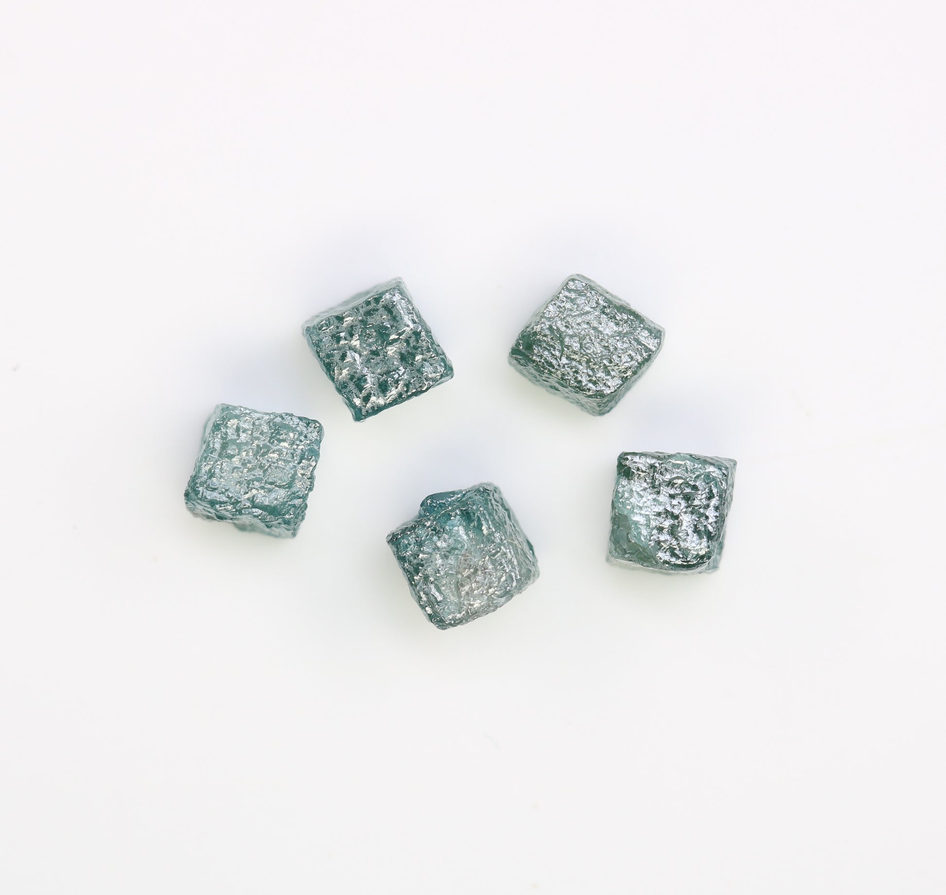 3.90 CT Blue Rough Raw Cube Diamond For Engagement Ring - JayKrishna Diamond