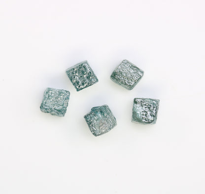 3.90 CT Blue Rough Raw Cube Diamond For Engagement Ring - JayKrishna Diamond