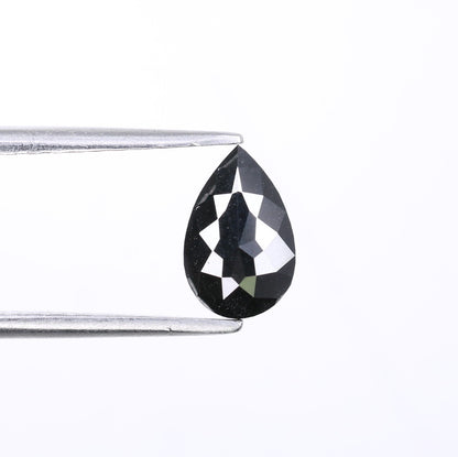 0.90 CT Pear Shape Treated Black Fancy Cut Diamond For Wedding Ring - JayKrishna Diamond
