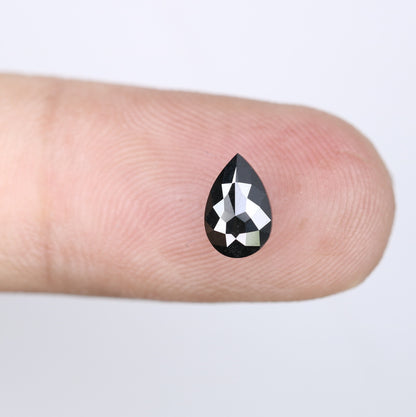 0.90 CT Pear Shape Treated Black Fancy Cut Diamond For Wedding Ring - JayKrishna Diamond