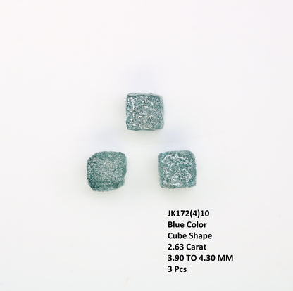2.63 CT Raw Blue Cube Rough Diamond For Engagement Ring - JayKrishna Diamond