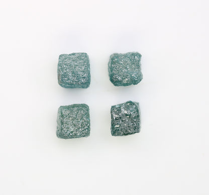 3.39 CT Cube Raw Blue Rough Diamond For Engagement Ring - JayKrishna Diamond