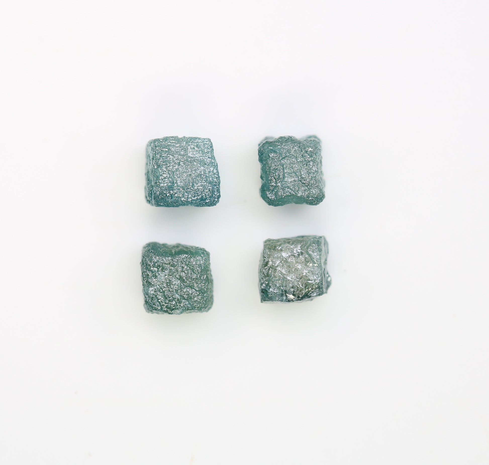 3.39 CT Cube Raw Blue Rough Diamond For Engagement Ring - JayKrishna Diamond