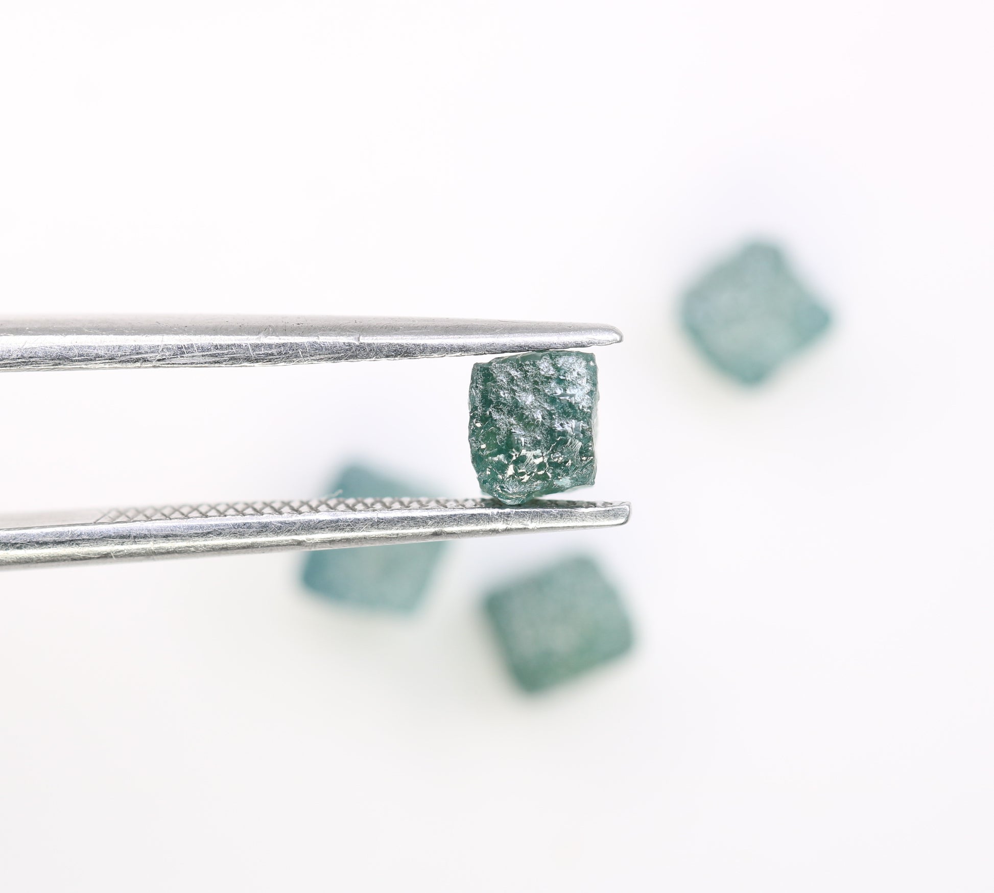 3.39 CT Cube Raw Blue Rough Diamond For Engagement Ring - JayKrishna Diamond