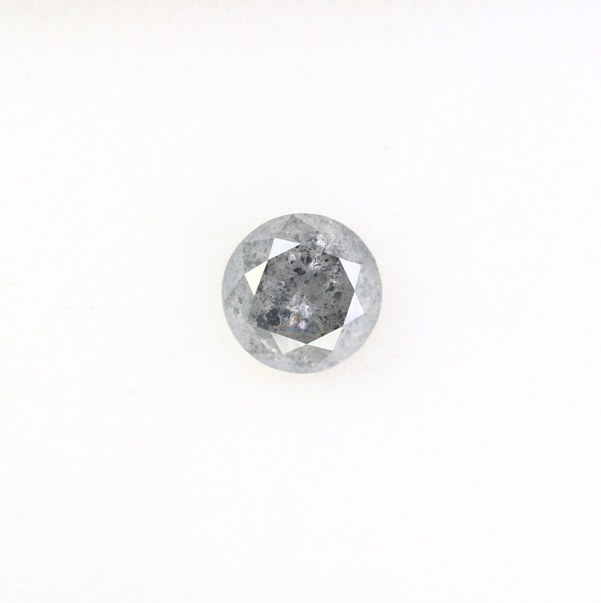 1.63 CT Round Brilliant Cut Salt And Pepper Diamond For Engagement Ring - JayKrishna Diamond