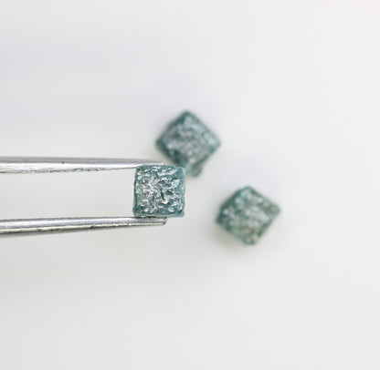 2.43 CT Cube Raw Blue Rough Diamond For Engagement Ring - JayKrishna Diamond