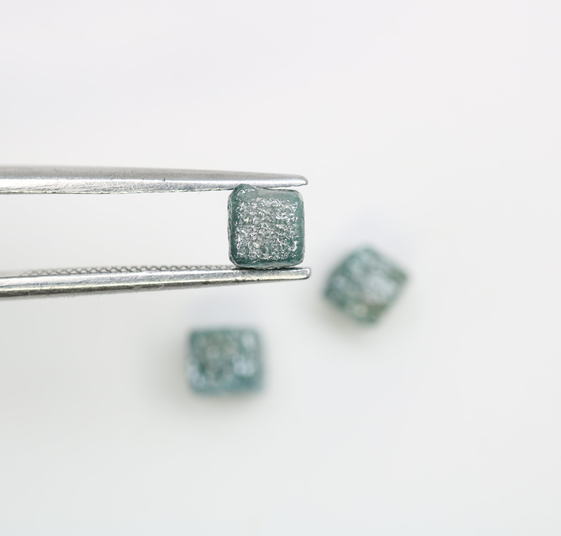 2.43 CT Cube Raw Blue Rough Diamond For Engagement Ring - JayKrishna Diamond