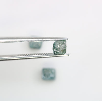 2.43 CT Cube Raw Blue Rough Diamond For Engagement Ring - JayKrishna Diamond
