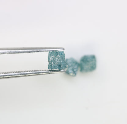 2.37 CT Cube Raw Blue Rough Diamond For Engagement Ring - JayKrishna Diamond