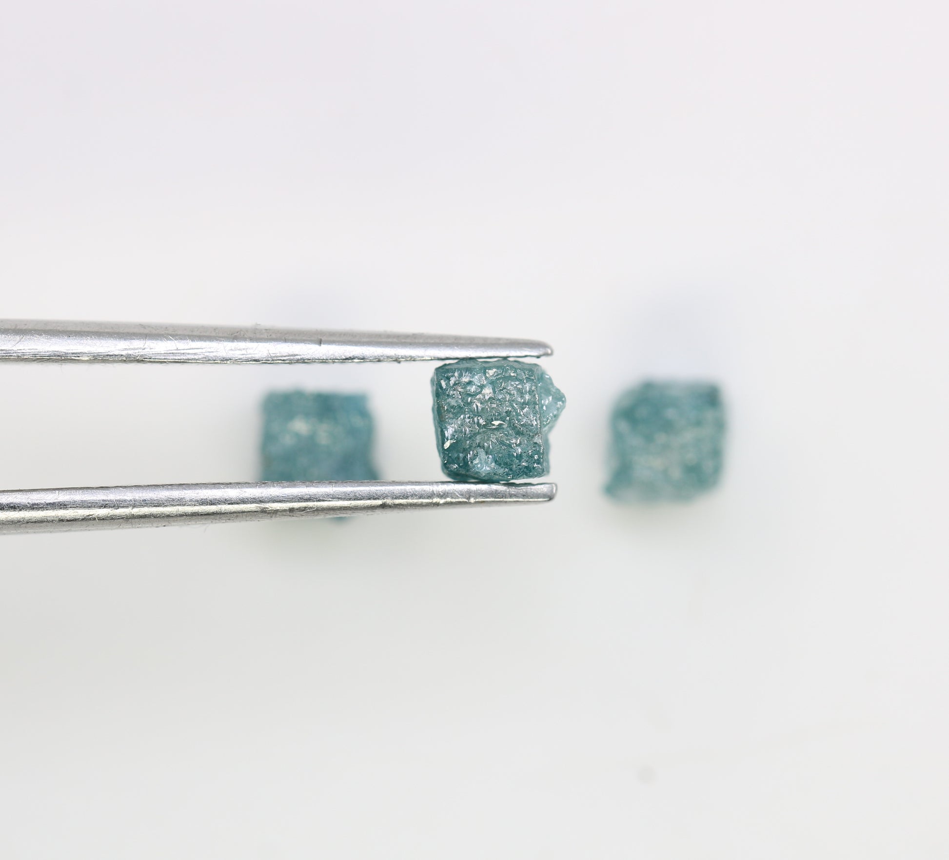 2.37 CT Cube Raw Blue Rough Diamond For Engagement Ring - JayKrishna Diamond