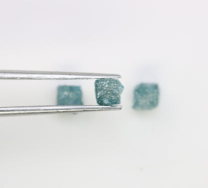 2.37 CT Cube Raw Blue Rough Diamond For Engagement Ring - JayKrishna Diamond