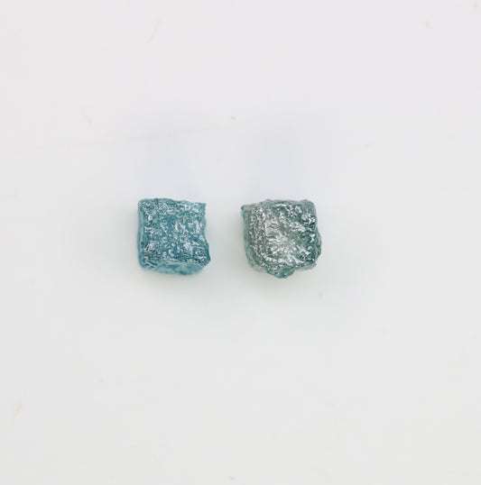 1.55 CT Blue Rough Cube Raw Diamond For Engagement Ring - JayKrishna Diamond