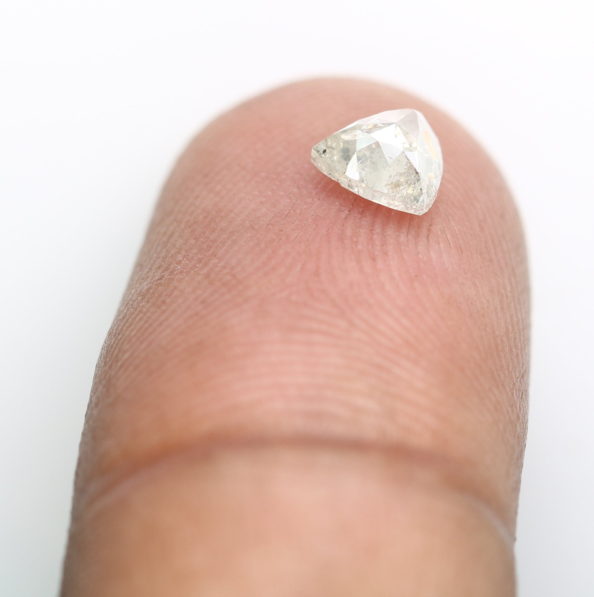 0.70 CT Salt And Pepper Triangle Shape 5.50 MM Diamond For Galaxy Ring - JayKrishna Diamond