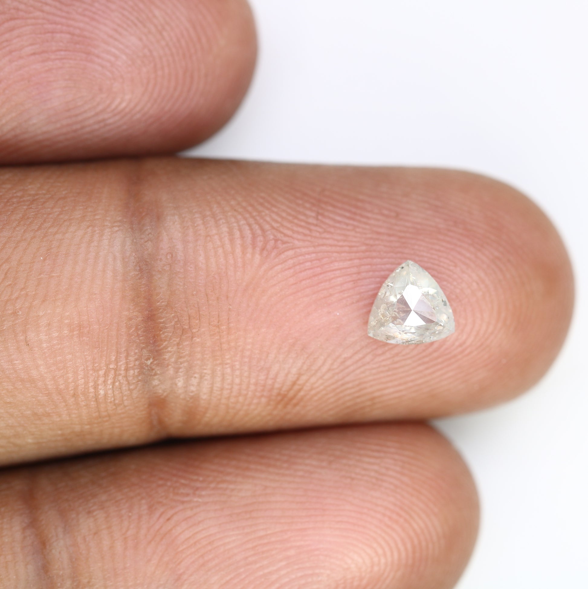 0.70 CT Salt And Pepper Triangle Shape 5.50 MM Diamond For Galaxy Ring - JayKrishna Diamond