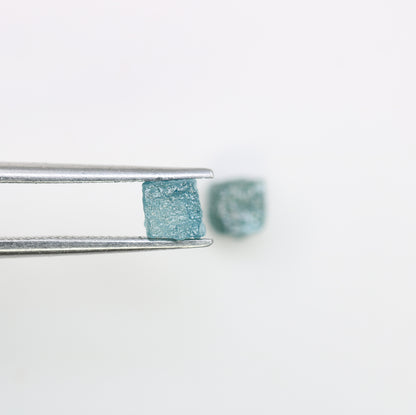 1.55 CT Blue Rough Cube Raw Diamond For Engagement Ring - JayKrishna Diamond