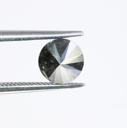 1.08 CT Salt And Pepper Round Brilliant Cut Diamond For Engagement Ring - JayKrishna Diamond
