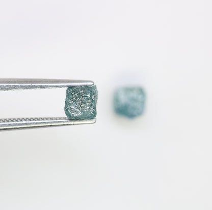 1.46 CT Cube Raw Blue Rough Diamond For Engagement Ring - JayKrishna Diamond