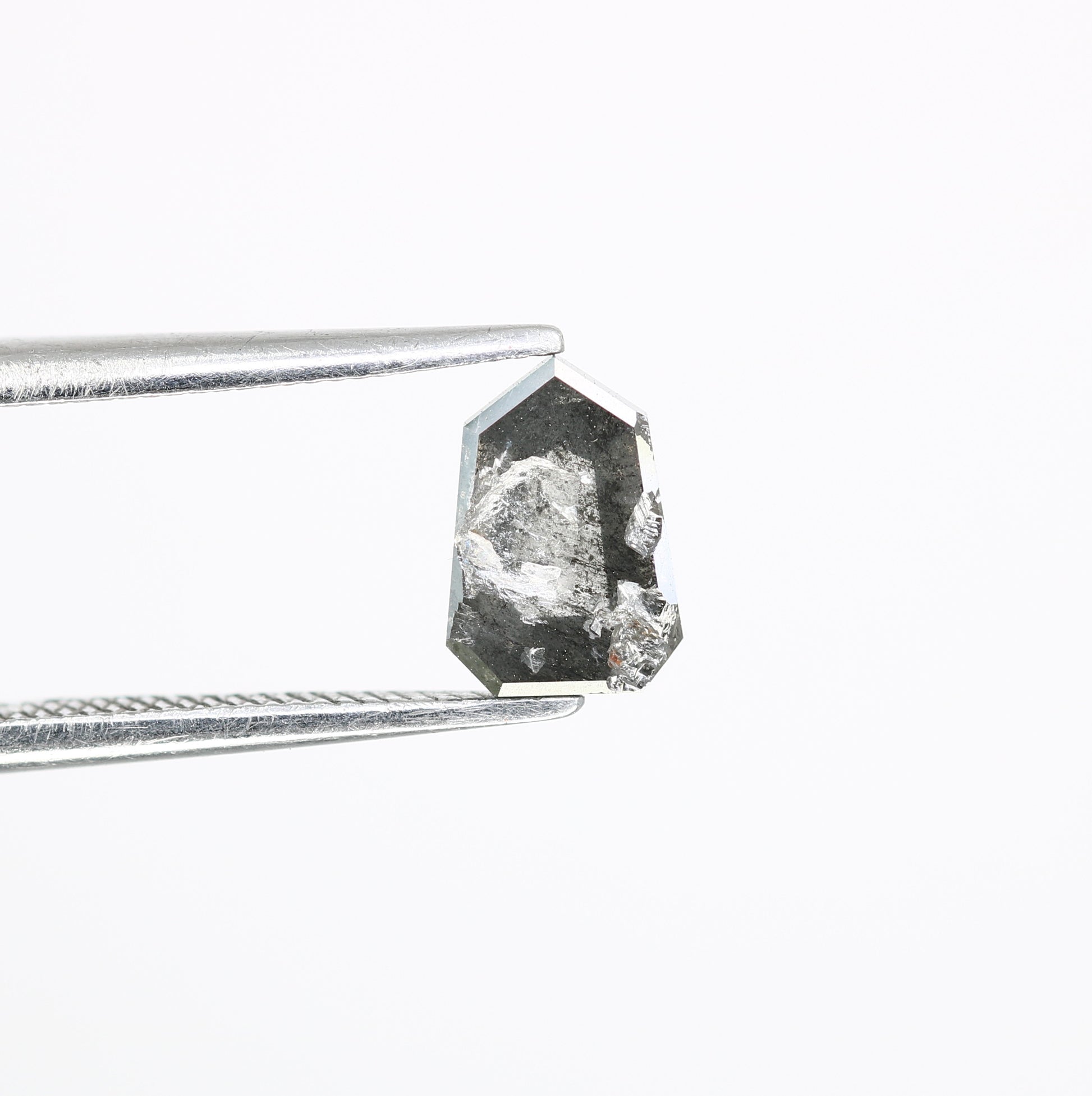 0.92 CT Salt And Pepper Shield Shaped 7.30 MM Diamond For Engagement Ring - JayKrishna Diamond