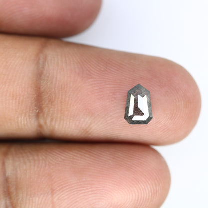 0.92 CT Salt And Pepper Shield Shaped 7.30 MM Diamond For Engagement Ring - JayKrishna Diamond