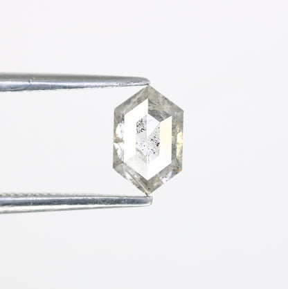 0.69 CT Salt And Pepper Elongated Hexagon Shape Diamond For Engagement Ring - JayKrishna Diamond