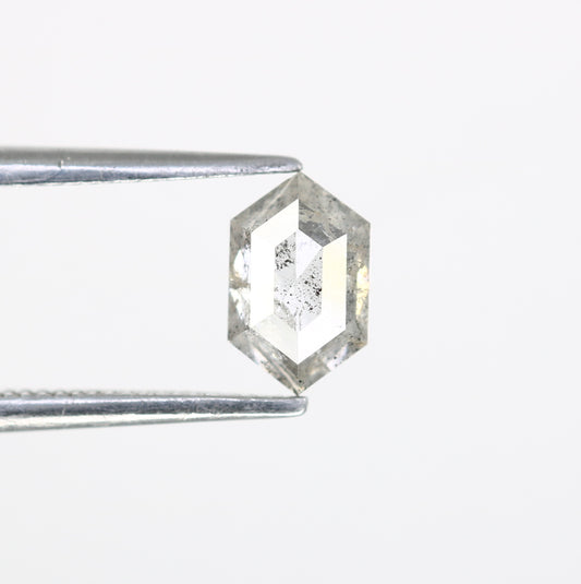 0.69 CT Salt And Pepper Elongated Hexagon Shape Diamond For Engagement Ring - JayKrishna Diamond