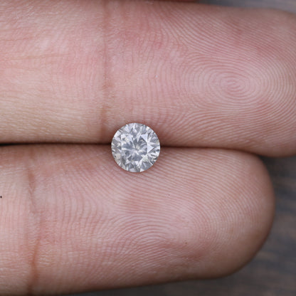 0.61 CT Natural Salt and Pepper Round Brilliant Cut Diamond (5.30 x 3.30 MM) for an Elegant Necklace: Unique Gemstone Jewelry - JayKrishna Diamond