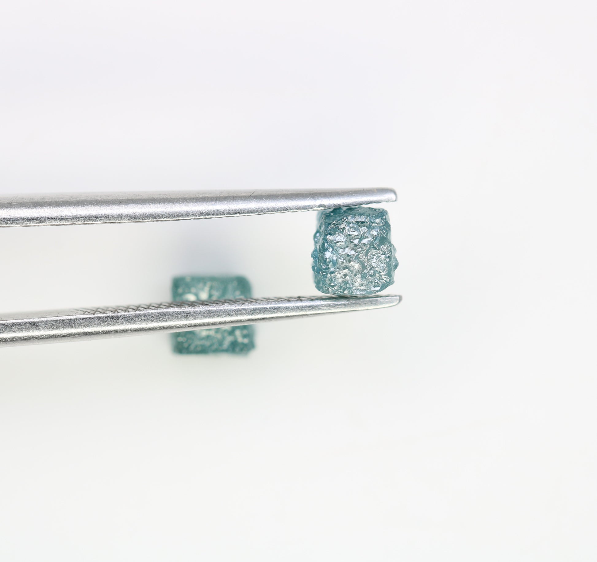 1.60 CT Cube Rough Raw Blue Diamond For Engagement Ring - JayKrishna Diamond
