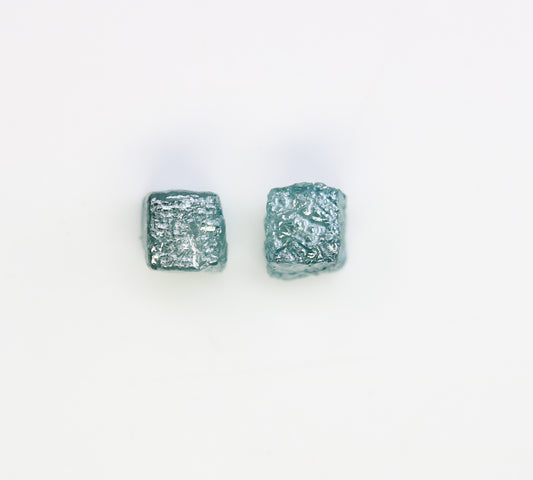 1.61 CT Blue Rough Cube Raw Diamond For Engagement Ring - JayKrishna Diamond