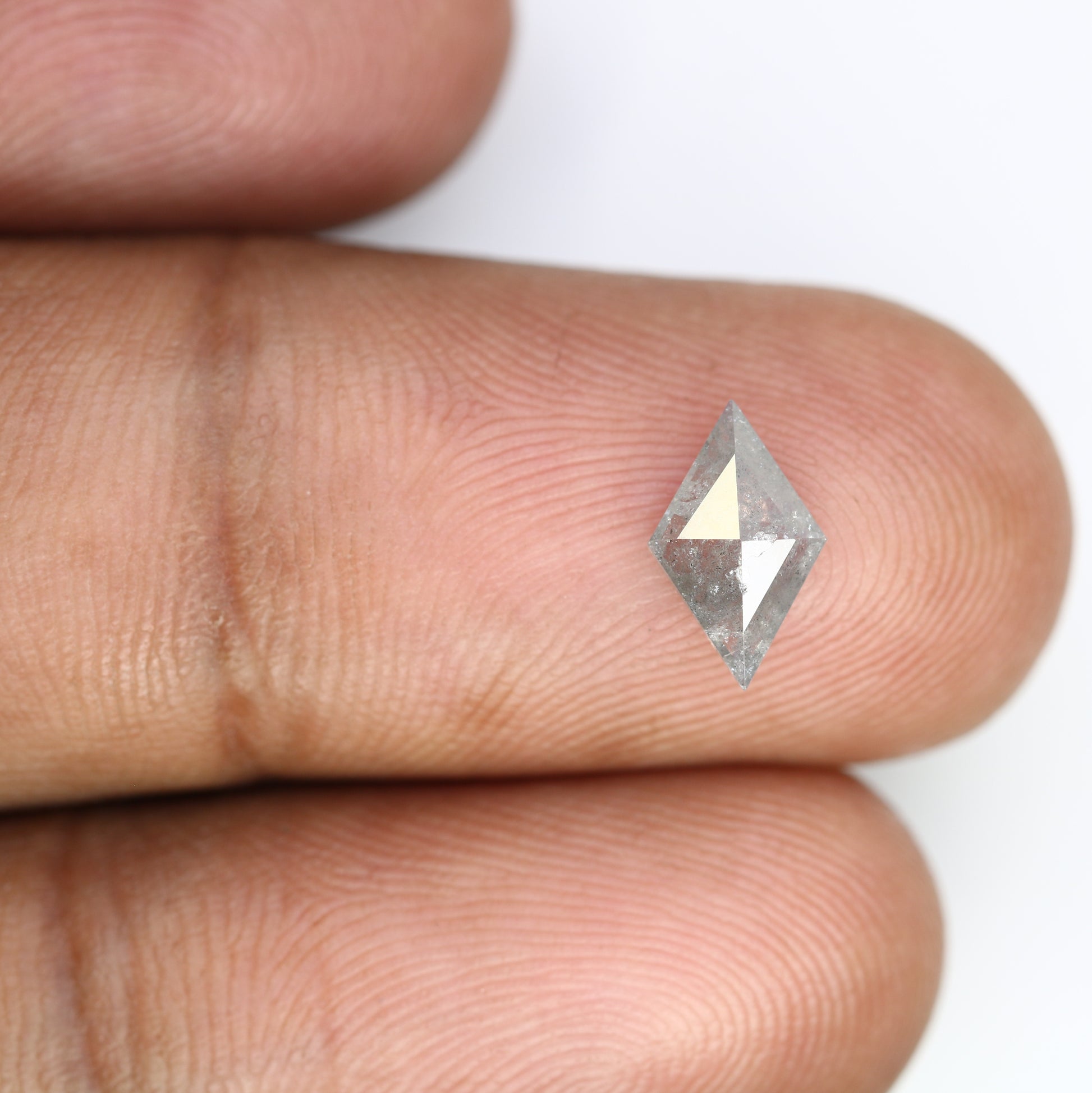 0.69 CT Kite Shape Salt And Pepper 9.70 MM Diamond For Wedding Ring - JayKrishna Diamond