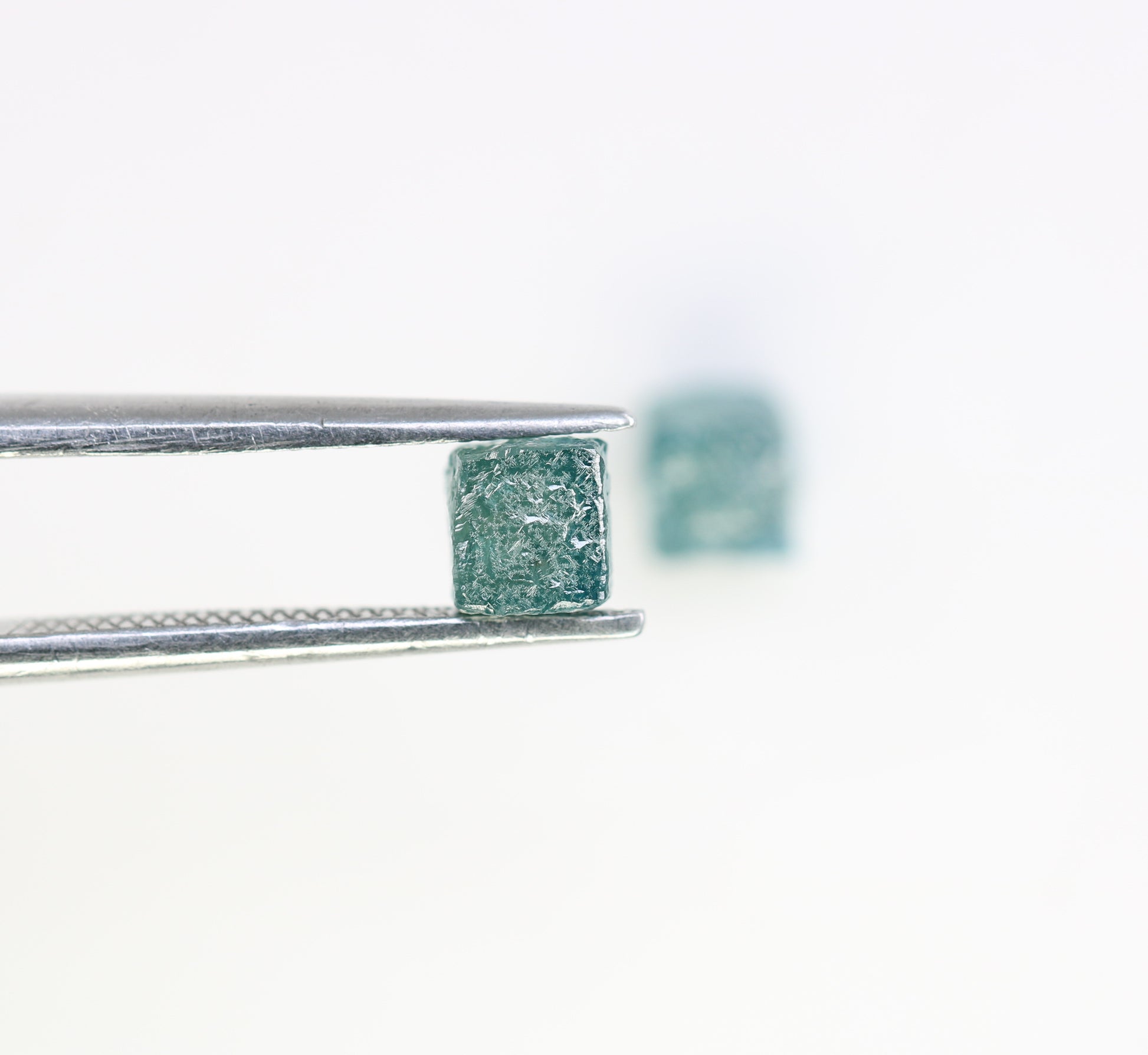 1.61 CT Blue Rough Cube Raw Diamond For Engagement Ring - JayKrishna Diamond
