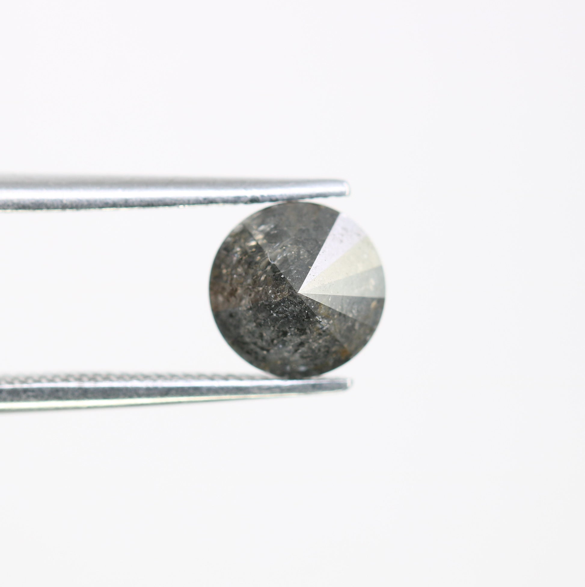 1.37 CT Natural Salt And Pepper Round Brilliant Cut Diamond For Engagement Ring - JayKrishna Diamond