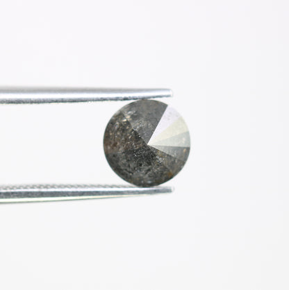 1.37 CT Natural Salt And Pepper Round Brilliant Cut Diamond For Engagement Ring - JayKrishna Diamond