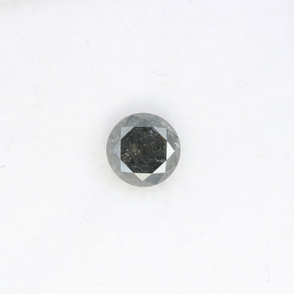 1.37 CT Natural Salt And Pepper Round Brilliant Cut Diamond For Engagement Ring - JayKrishna Diamond