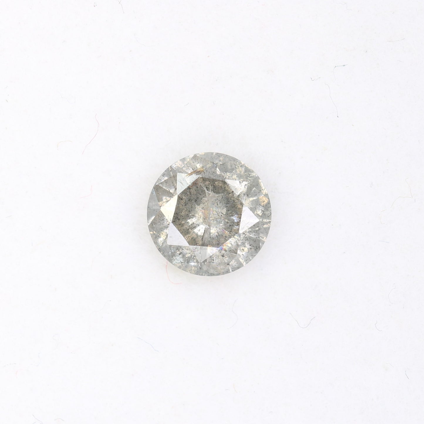0.65 CT Salt and Pepper Loose Round Brilliant Cut Diamond for Engagement Ring - Unique Gemstone for Custom Bridal Jewelry - JayKrishna Diamond