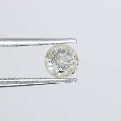 0.59 CT Natural Round Brilliant Cut Salt and Pepper Diamond – Elegant Loose Gem for Unique Engagement Rings - JayKrishna Diamond