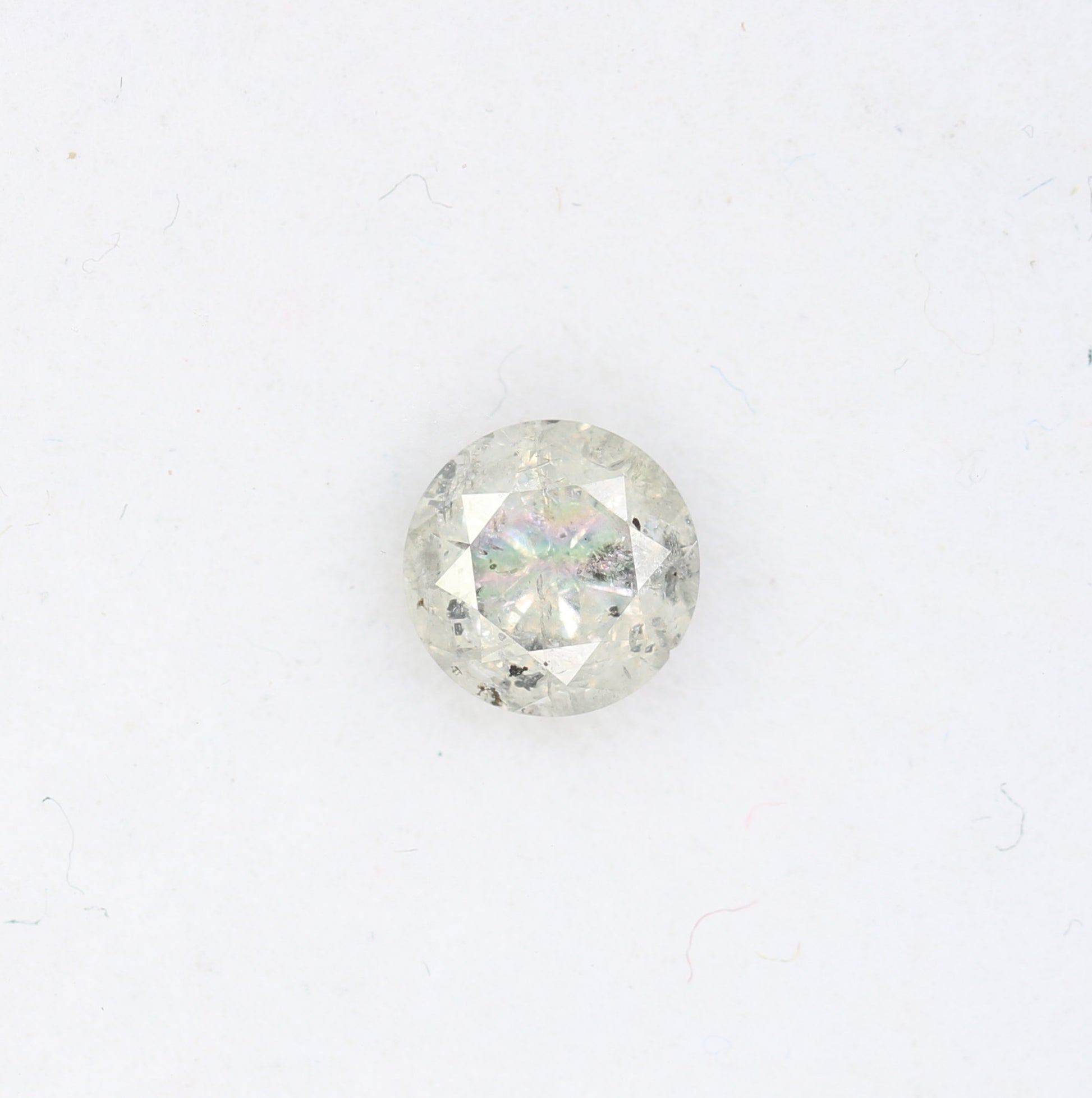 0.59 CT Natural Round Brilliant Cut Salt and Pepper Diamond – Elegant Loose Gem for Unique Engagement Rings - JayKrishna Diamond