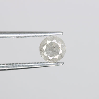 0.58 CT Round Brilliant Cut Natural Salt and Pepper Diamond – Elegant Loose Gem for Unique Engagement Rings - JayKrishna Diamond