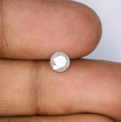 0.58 CT Round Brilliant Cut Natural Salt and Pepper Diamond – Elegant Loose Gem for Unique Engagement Rings - JayKrishna Diamond