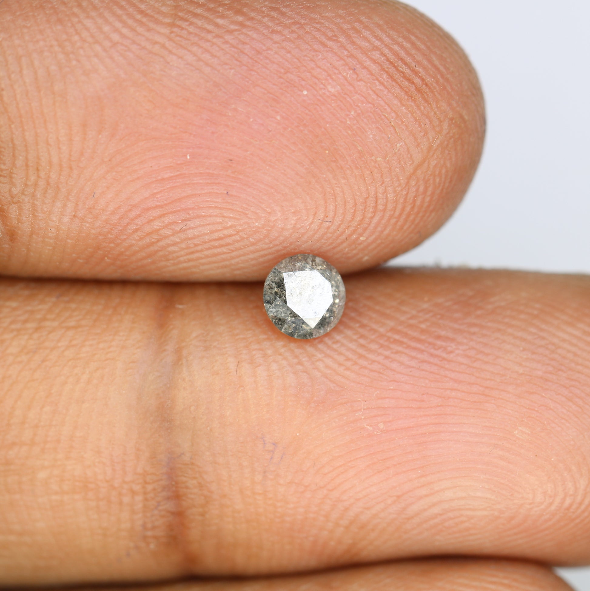 0.39 CT Round Brilliant Cut Salt and Pepper Diamond for Custom Engagement Rings, Unique Fine Jewelry & Ethical Bridal Jewelry - JayKrishna Diamond