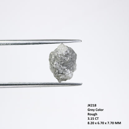 3.15 CT Raw Rough Grey Uncut Raw Diamond For Engagement Ring - JayKrishna Diamond
