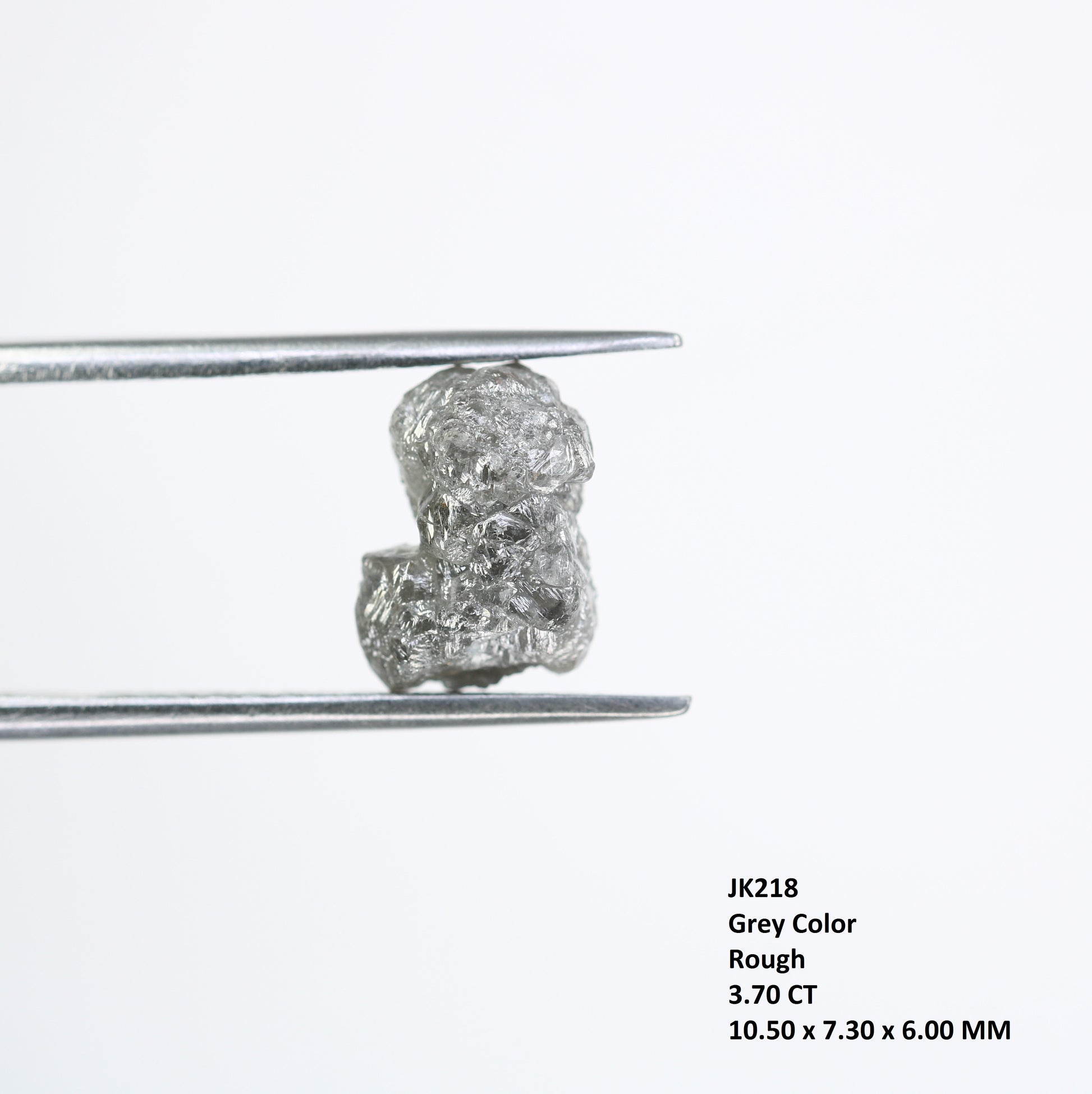 3.70 CT Grey Irregular Cut Raw Rough Diamond For Engagement Ring - JayKrishna Diamond