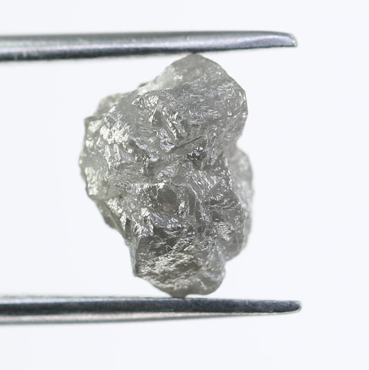 3.31 CT Grey Rough Irregular Cut Raw Diamond For Engagement Ring - JayKrishna Diamond