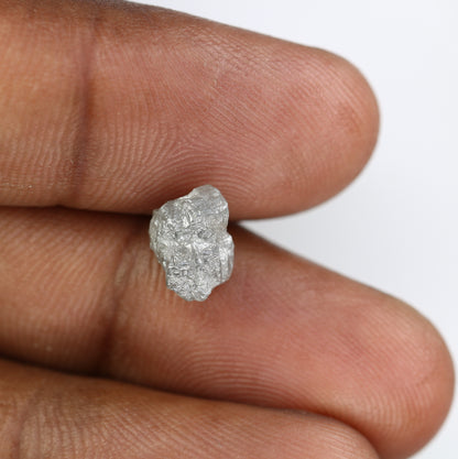 3.31 CT Grey Rough Irregular Cut Raw Diamond For Engagement Ring - JayKrishna Diamond