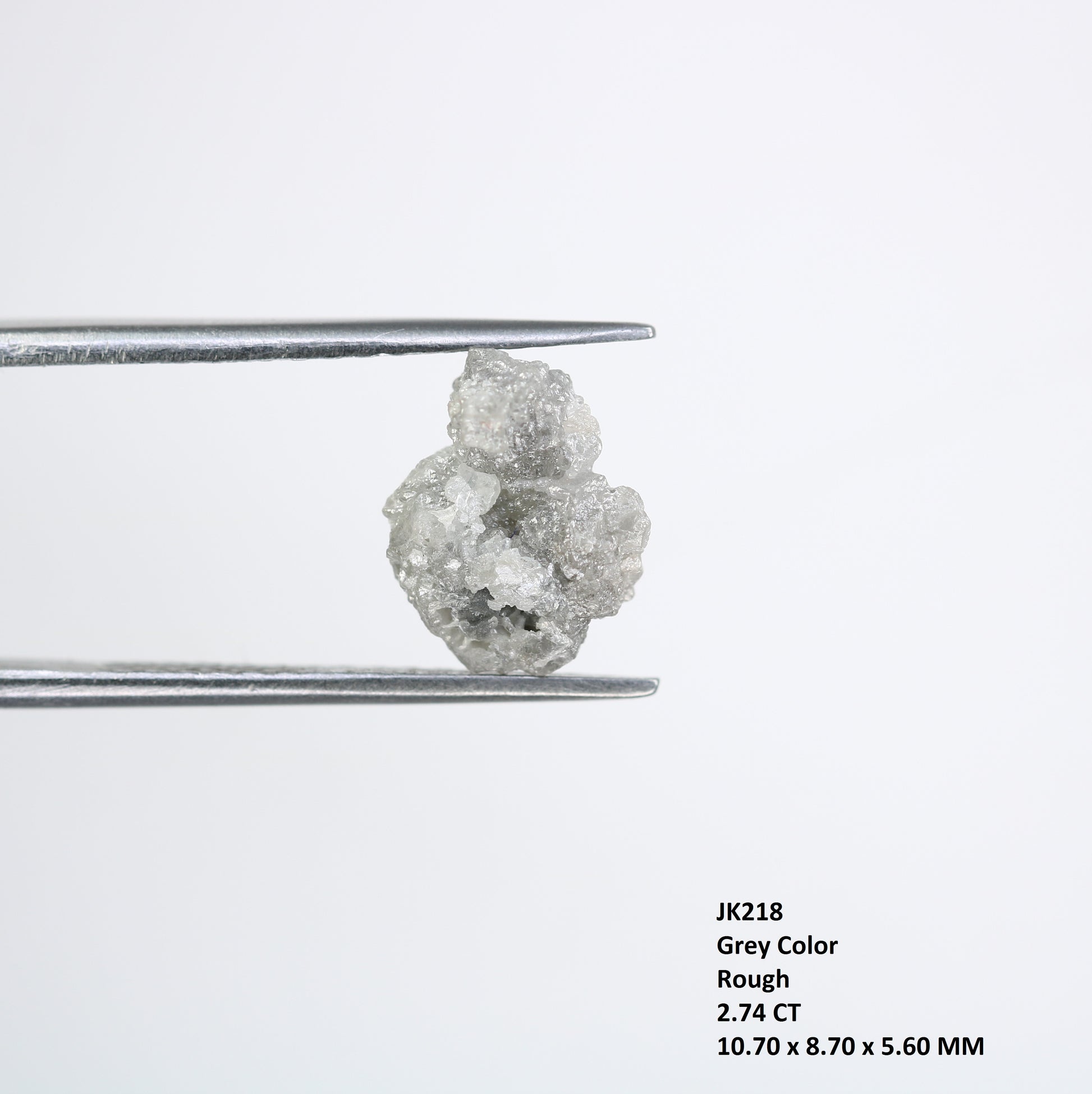 2.74 CT Grey Rough Raw Uncut Diamond For Engagement Ring - JayKrishna Diamond