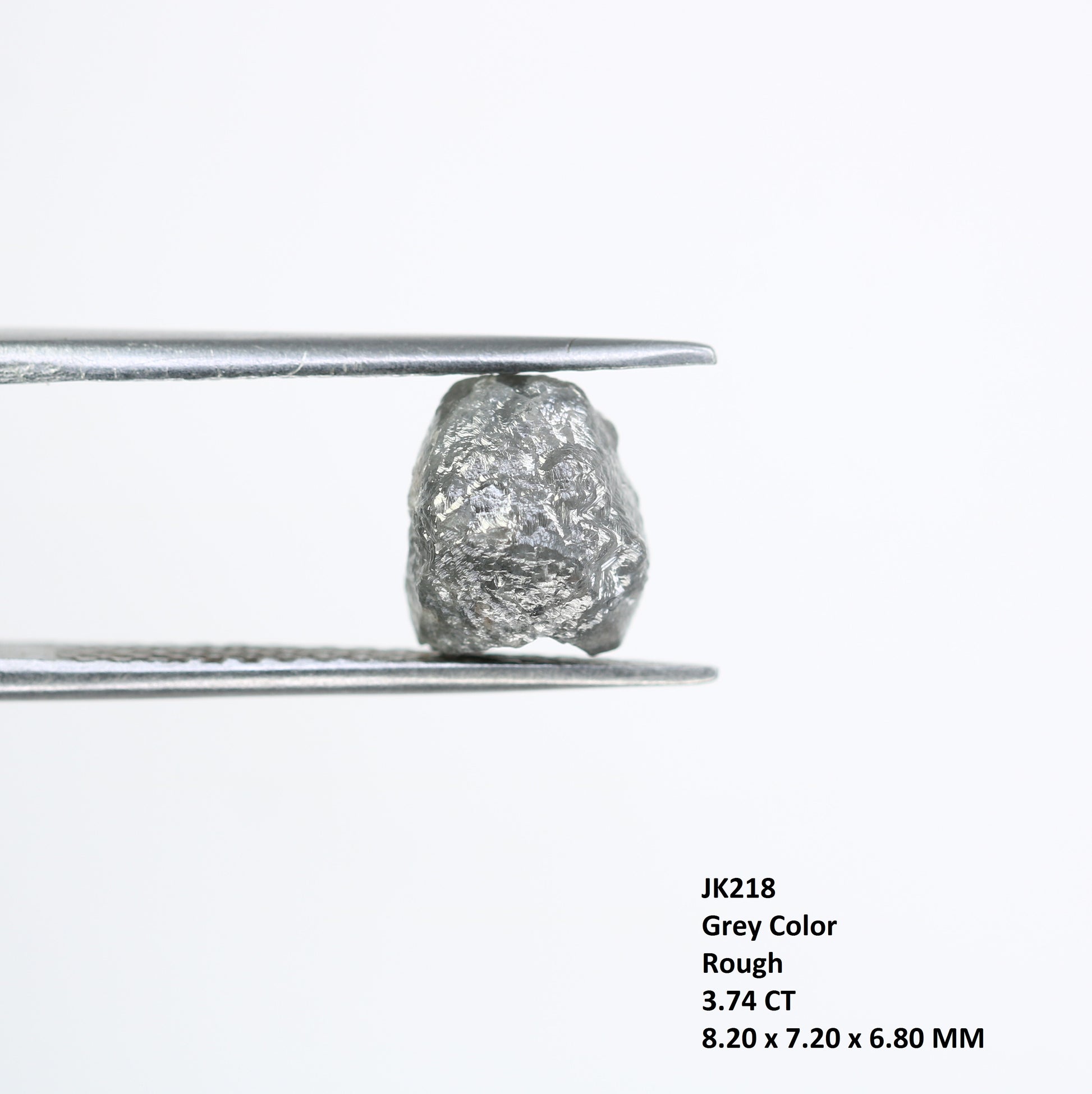 3.74 CT Grey Rough Raw Uncut Diamond For Engagement Ring - JayKrishna Diamond