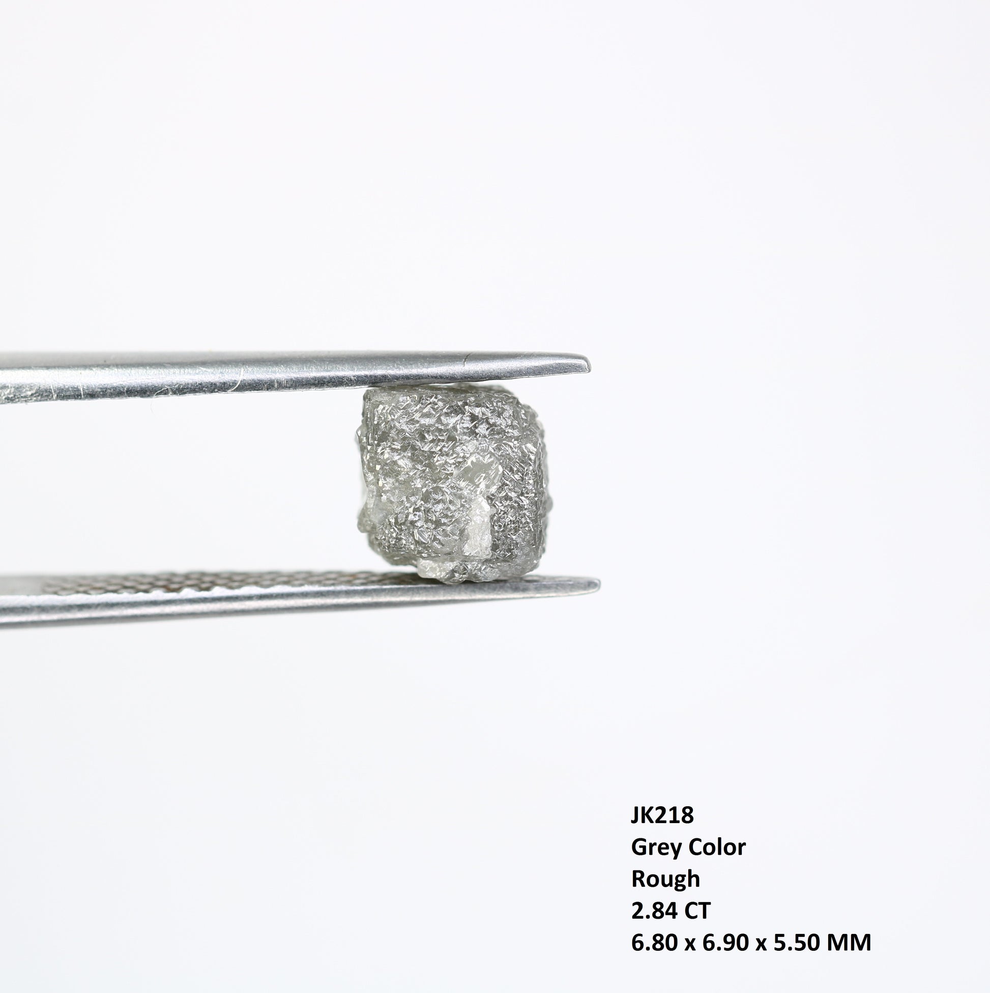 2.84 CT Irregular Cut Raw Grey Rough Diamond For Engagement Ring - JayKrishna Diamond